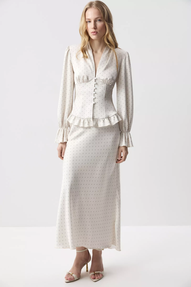 Юбка годе из сатина