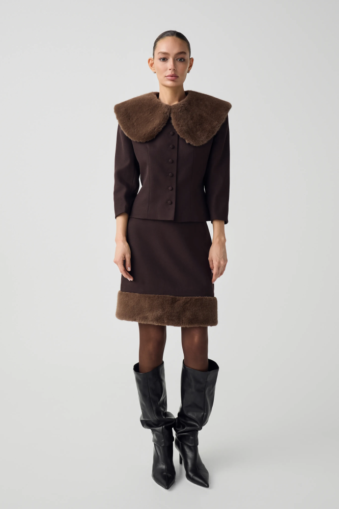 Юбка с отстегивающимся мехом