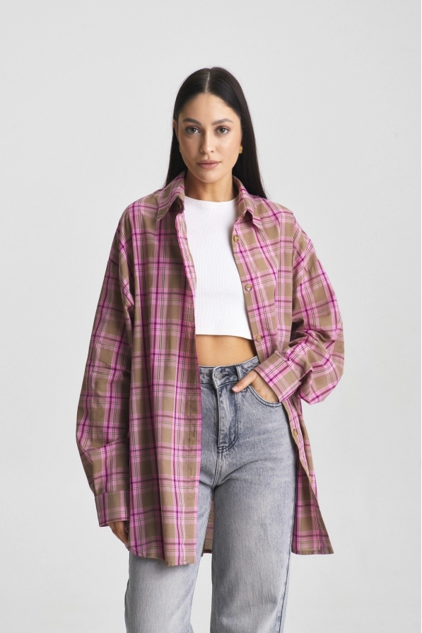 Рубашка Summer Pink&Brown