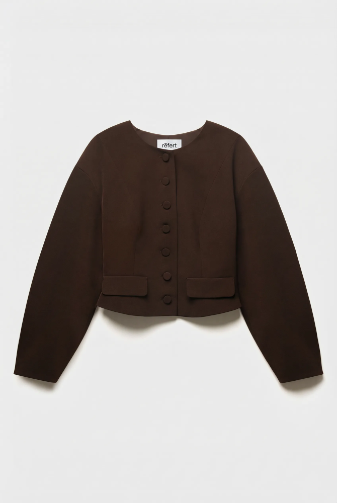 Жакет с округлым рукавом