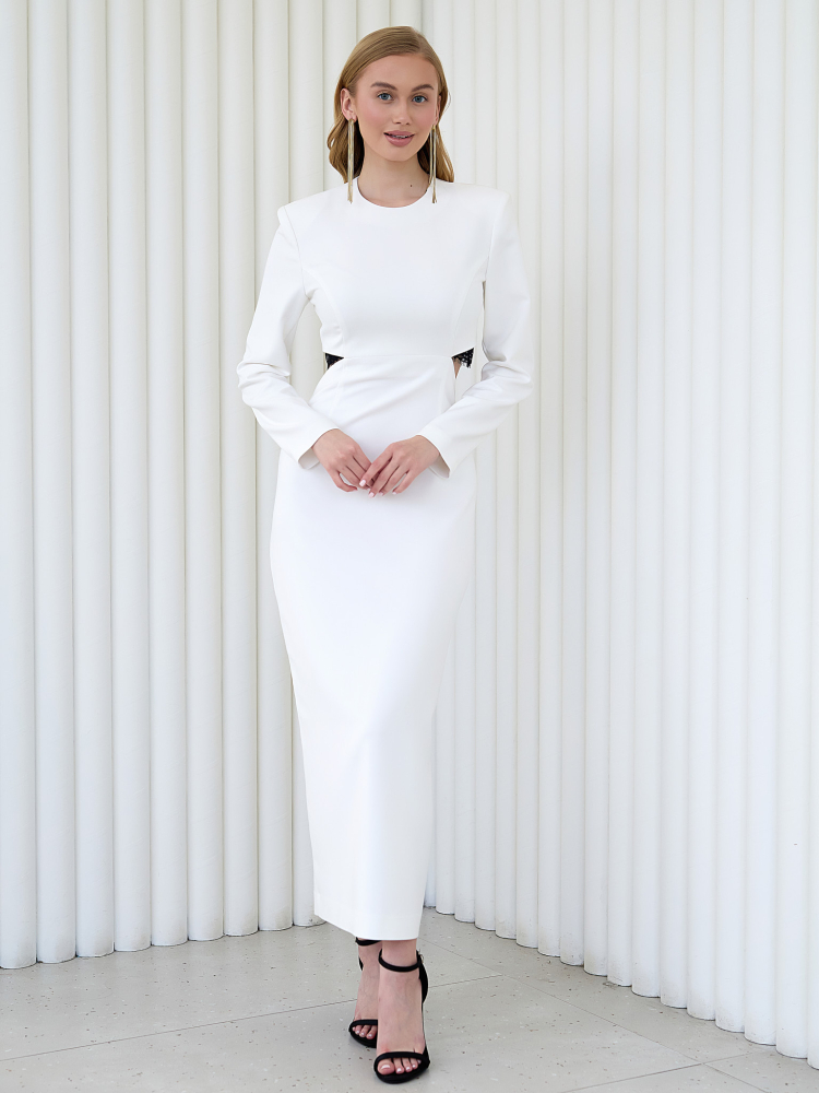 Платье карандаш с вырезами на талии