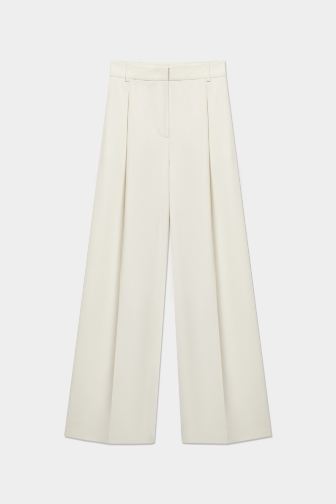 Брюки из костюмной ткани со складками