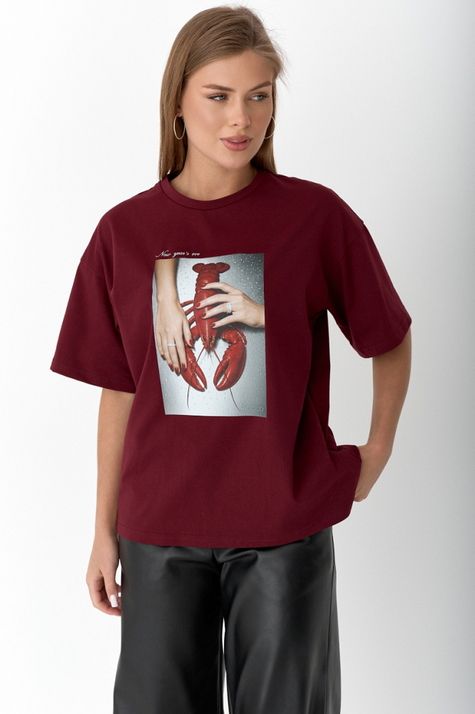 Футболка оверсайз с принтом