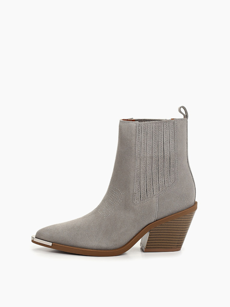 Казаки короткие из натуральной замши