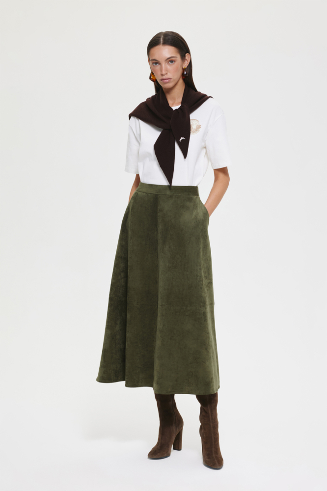 Юбка из экозамши