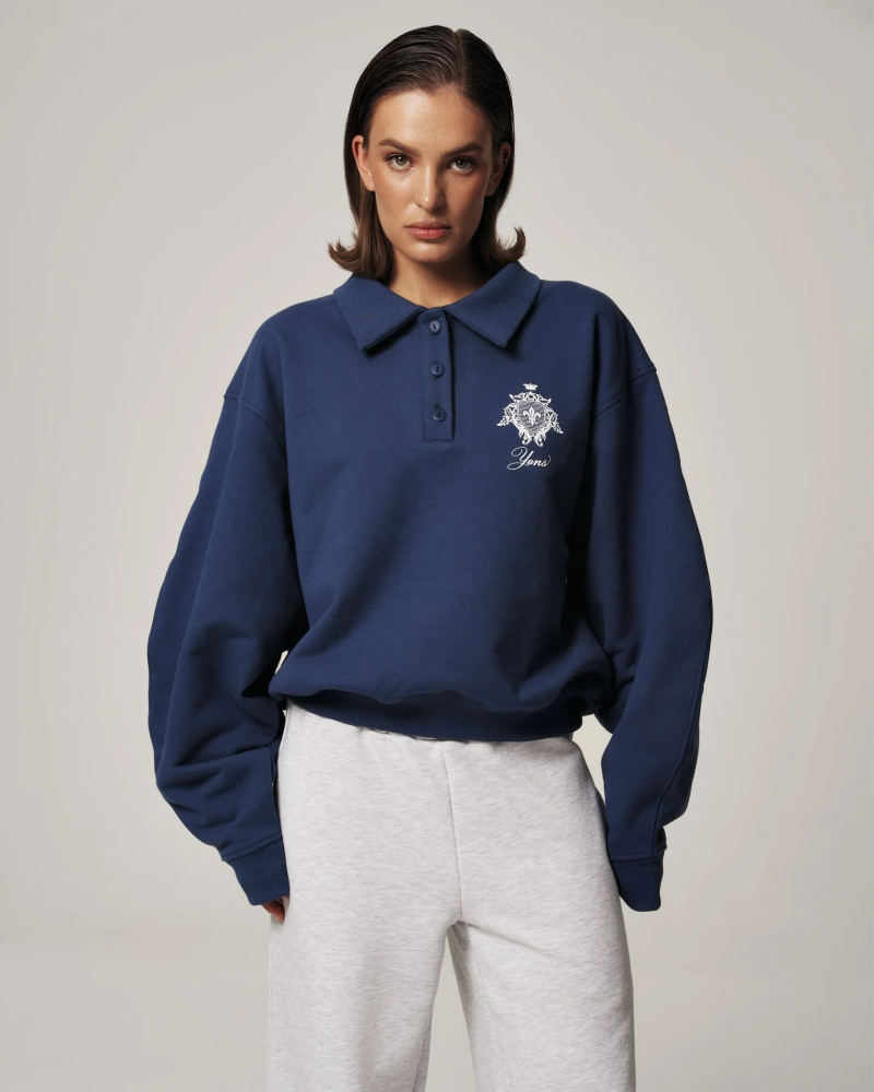 Свитшот-поло YONS STUDIOS BLUE