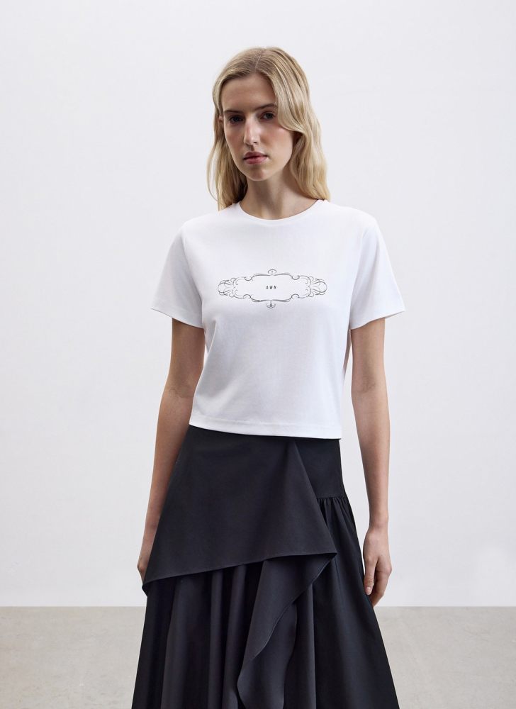 Футболка мини с принтом