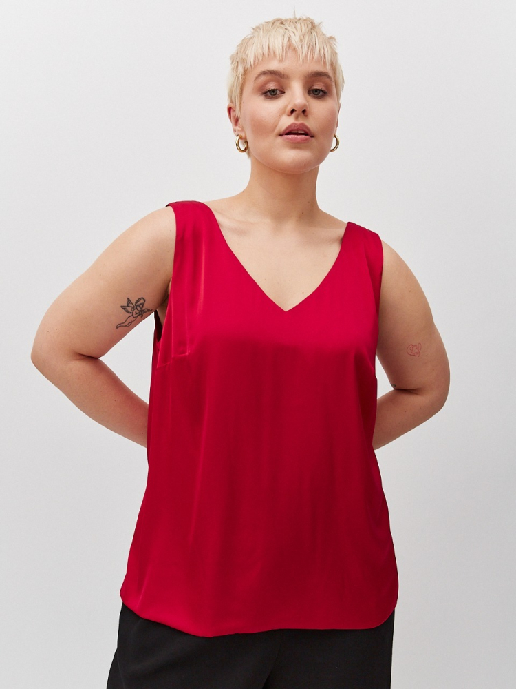 Топ двухслойный на широких бретелях