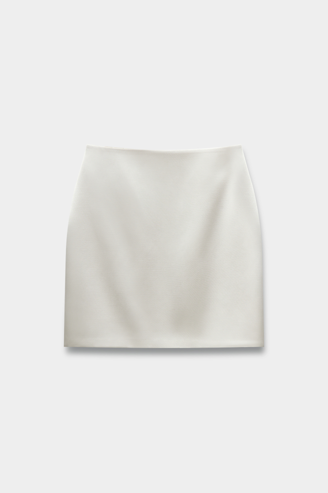 Юбка мини из сатина