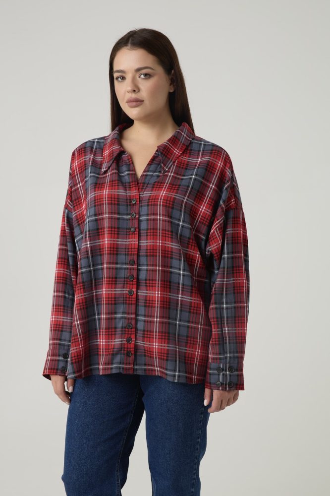 Рубашка оверсайз в клетку