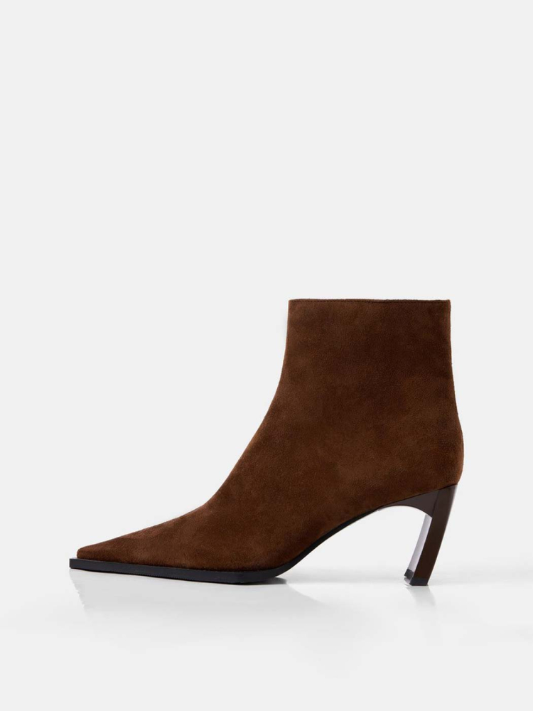 Ботильоны из натуральной замши