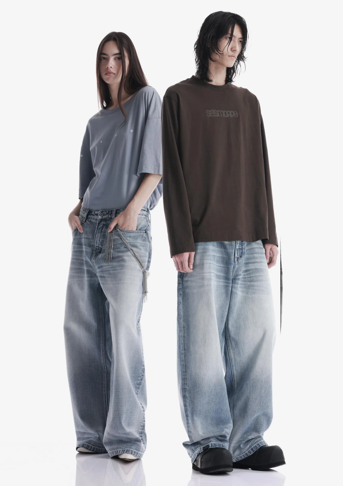 Широкие джинсы