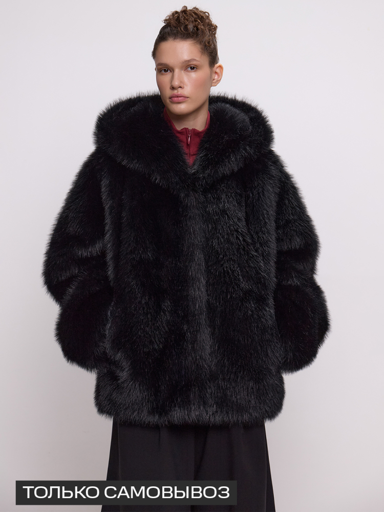 Экошуба оверсайз с капюшоном