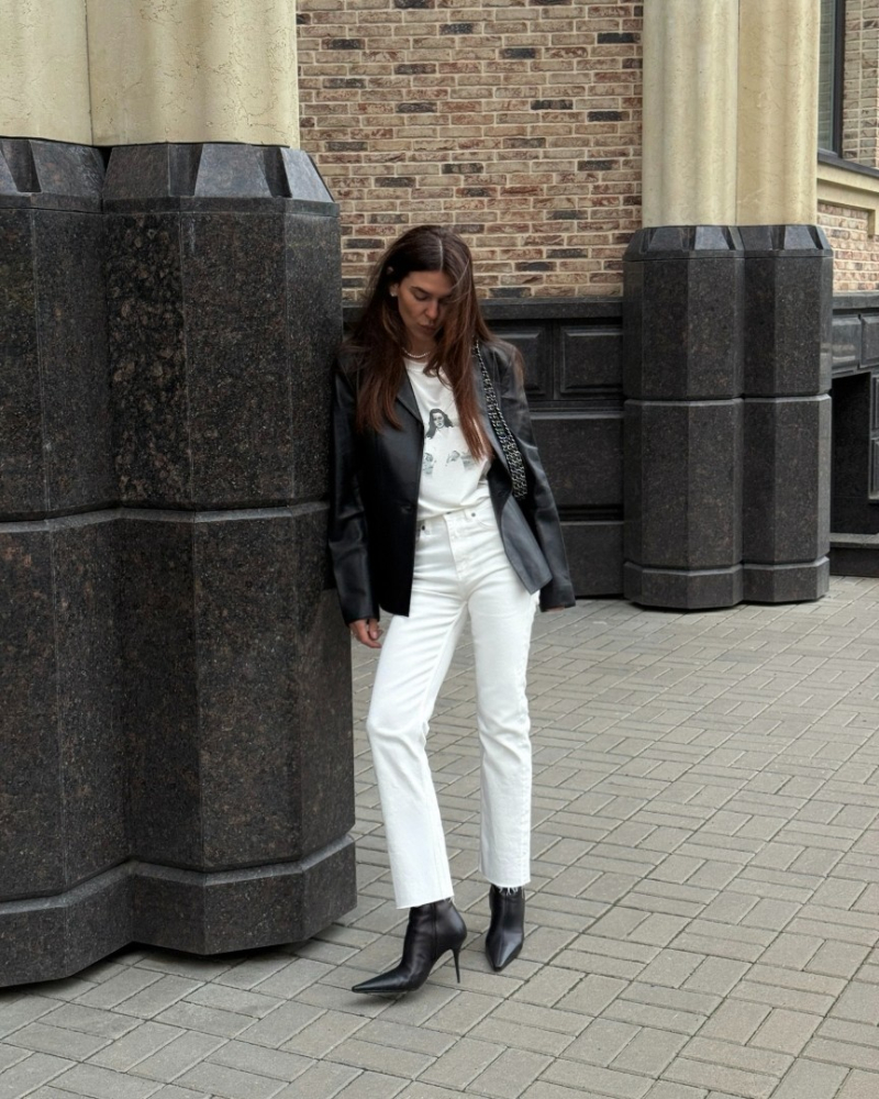 Джинсы GIRLFRIEND WHITE