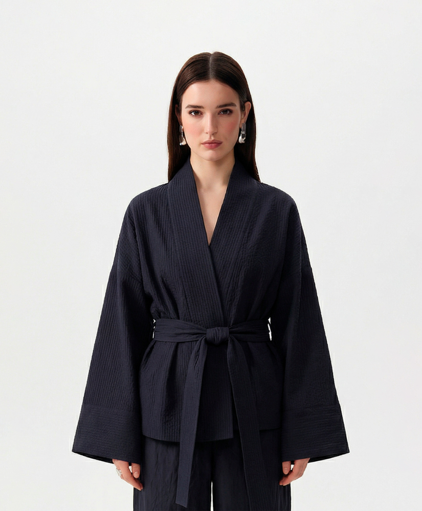 Куртка-кимоно из хлопковой ткани