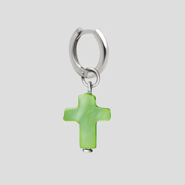 Моносерьга Holy Colour green