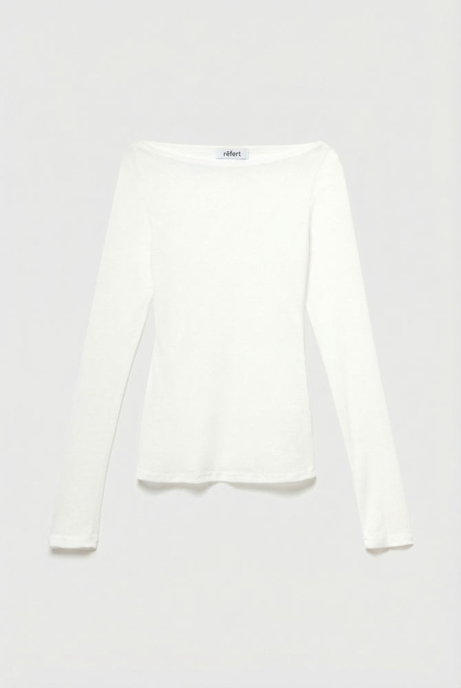 Лонгслив из трикотажа приталенного силуэта