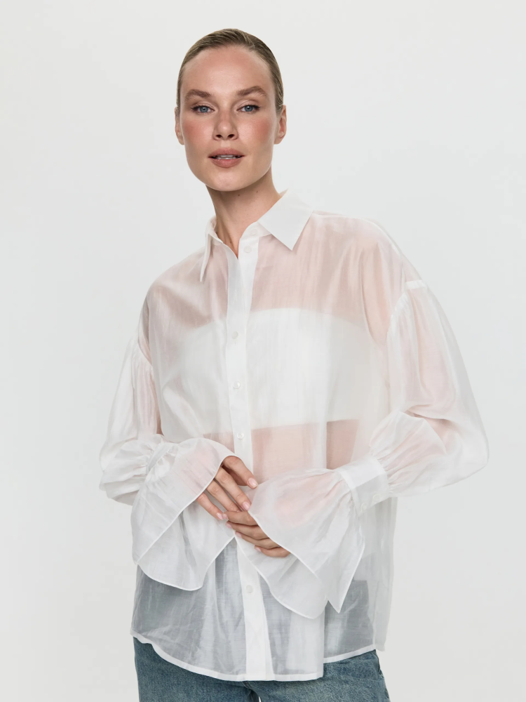 Полупрозрачная блуза