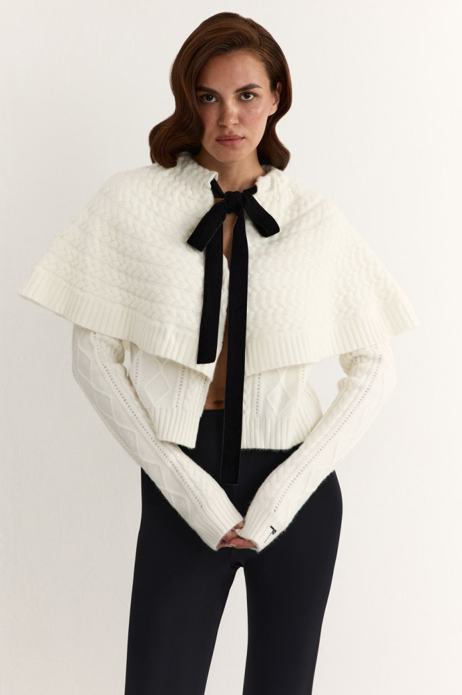 Кардиган с пелериной