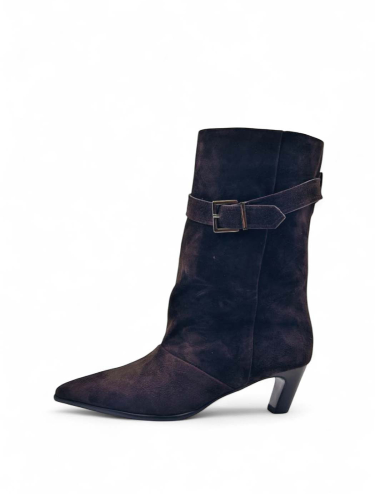 Ботильоны демисезонные из натуральной замши