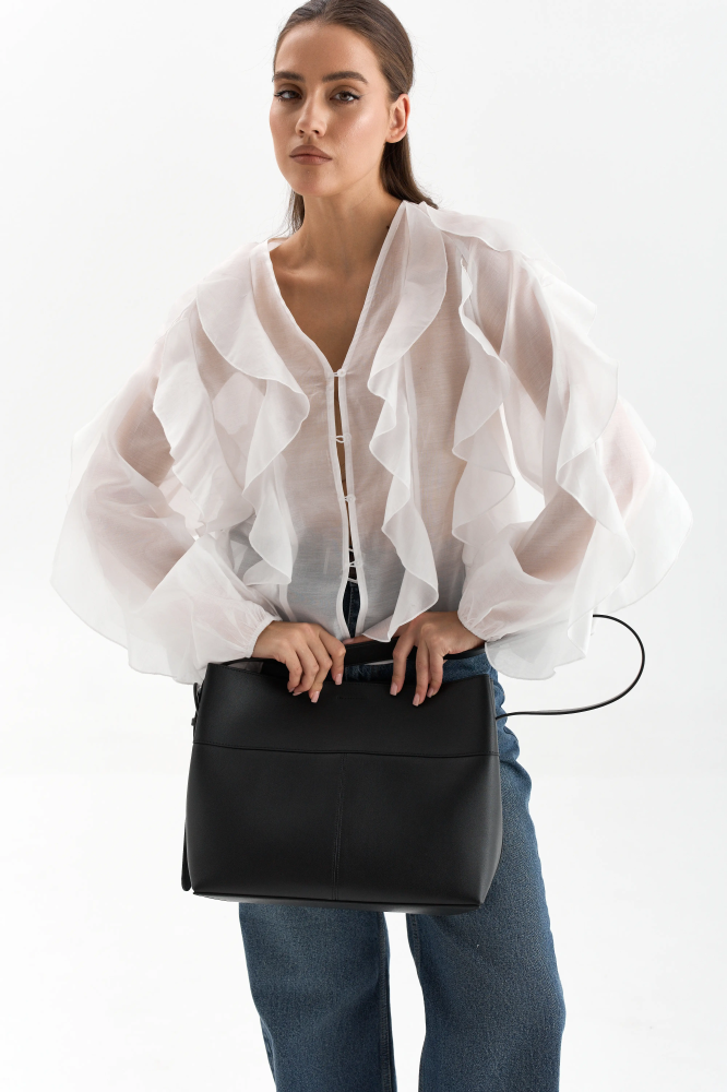 Сумка шоппер из натуральной кожи