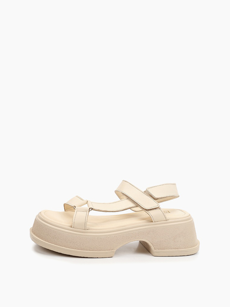 Сандалии на липучках из натуральной кожи