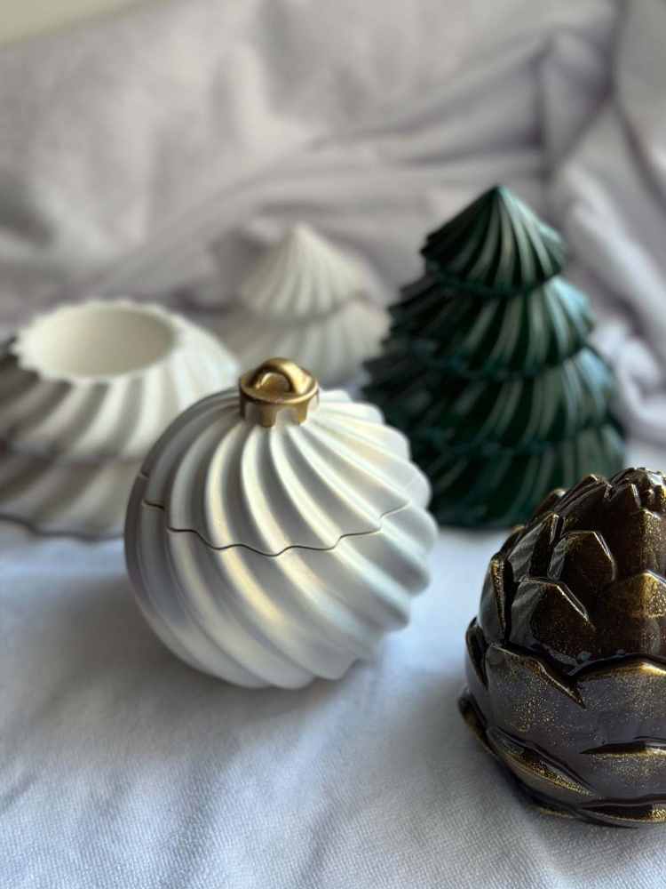 Свеча "Витой шар", аромат Frosty