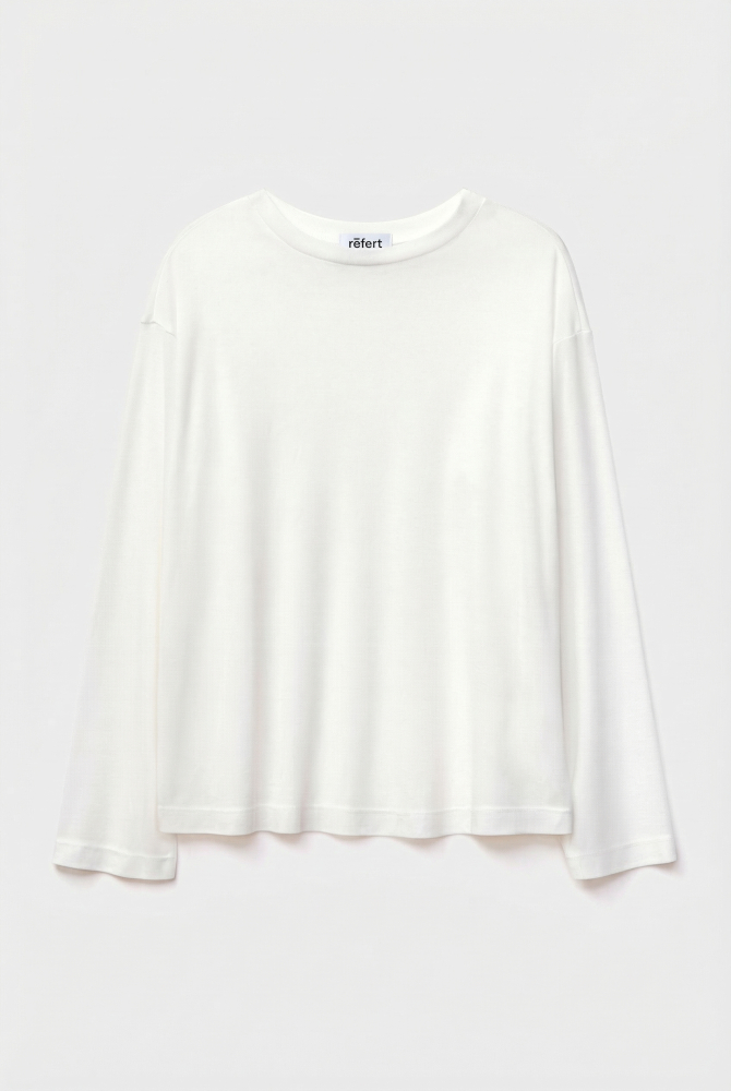 Лонгслив из трикотажа прямого силуэта