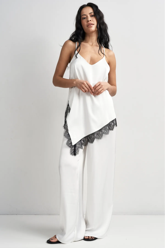 Брюки атласные