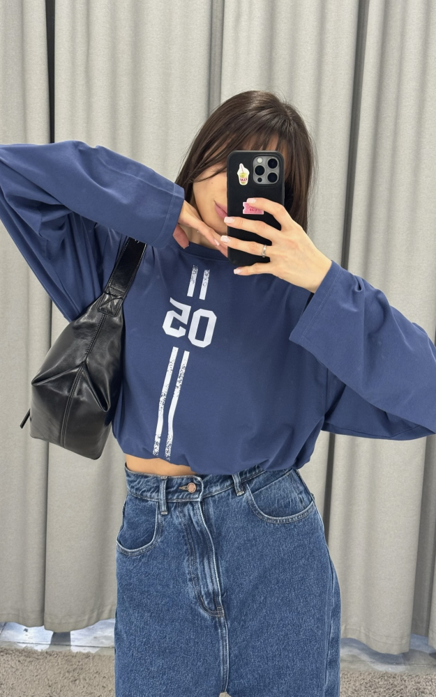 Лонгслив на кулисе 05 BLUE