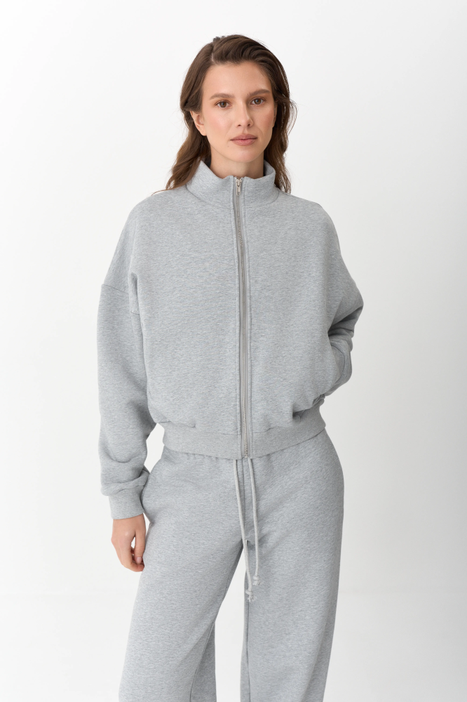 Толстовка на молнии утепленная