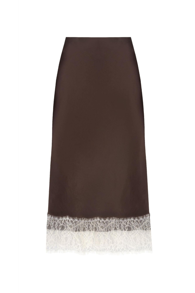 Юбка из атласа и кружева