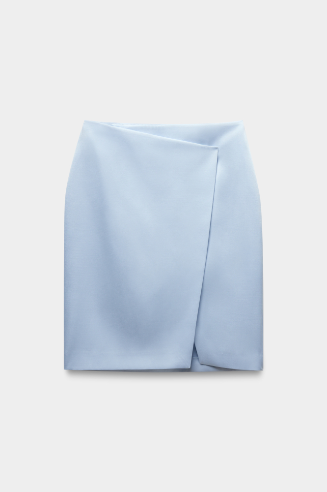 Юбка миди на запах из сатина
