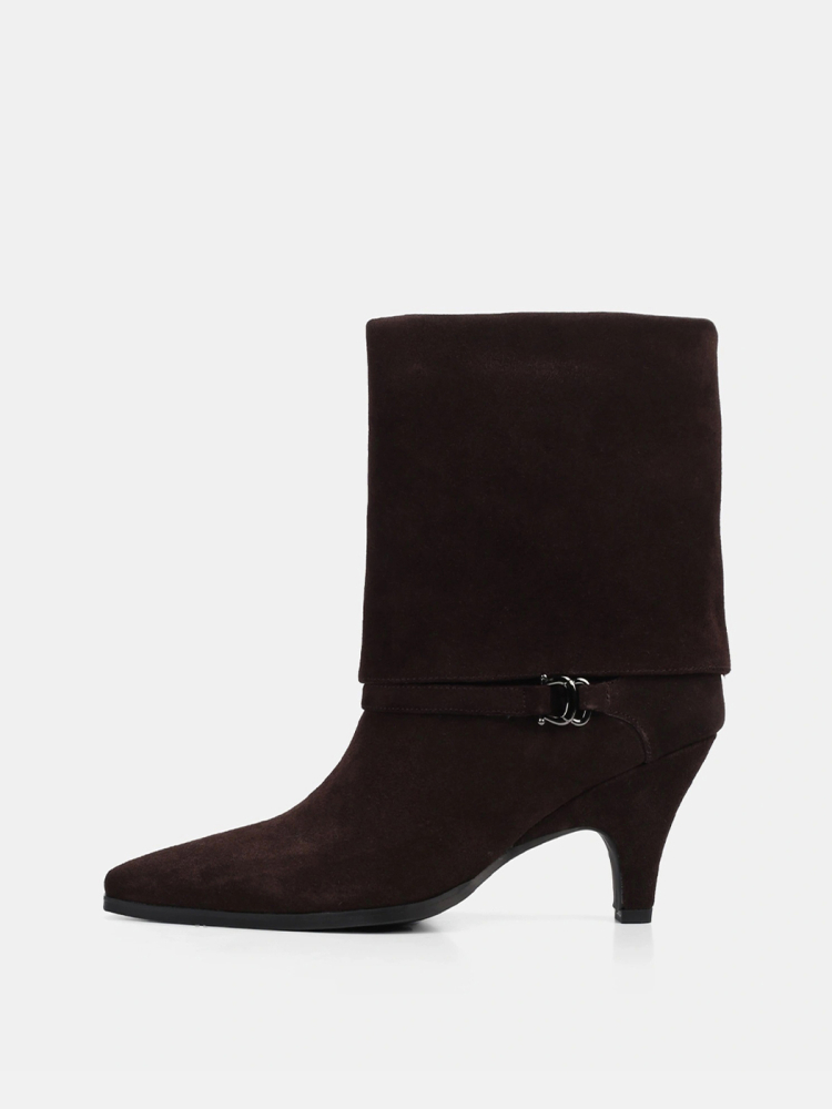 Ботильоны из натуральной замши