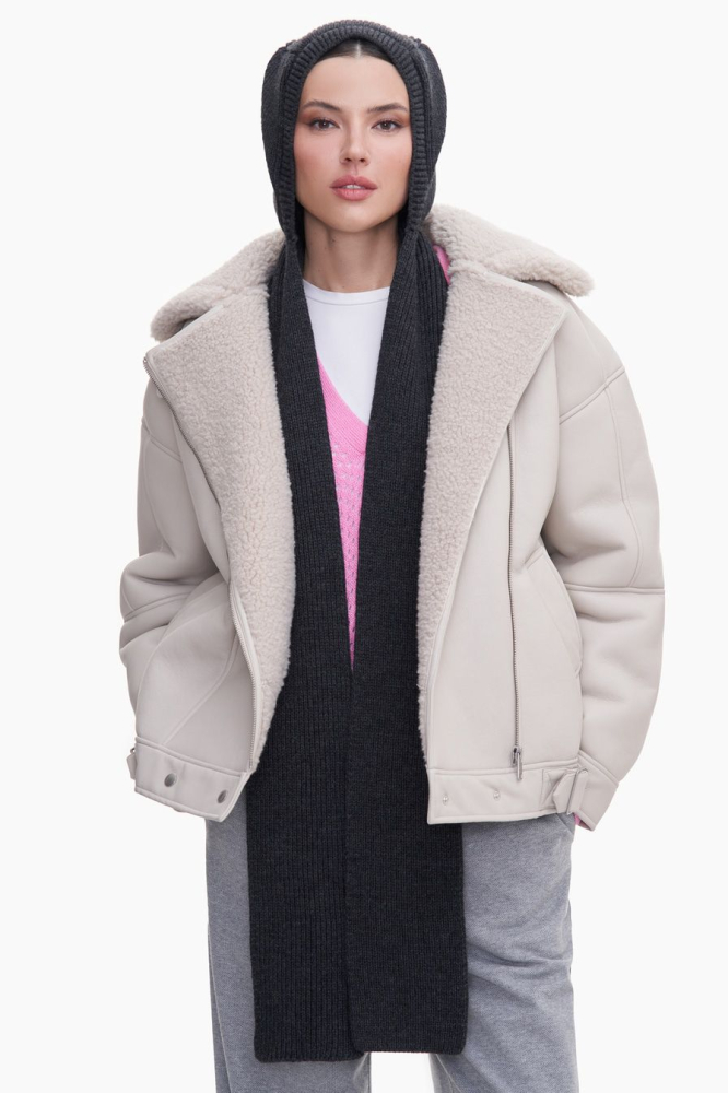 Чепчик-шарф из смесовой шерсти мериноса