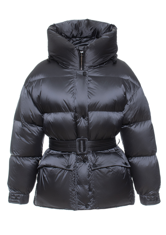 Пуховик с поясом