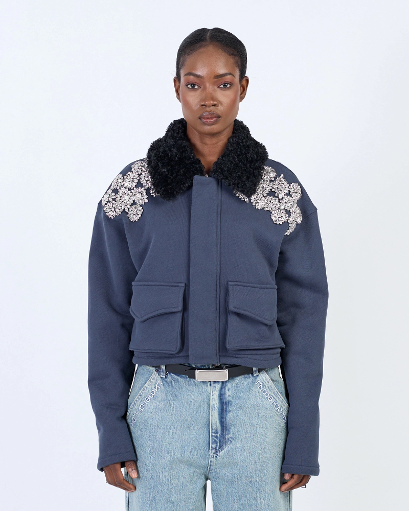 Жакет STONES CROPPED PARIS GREY