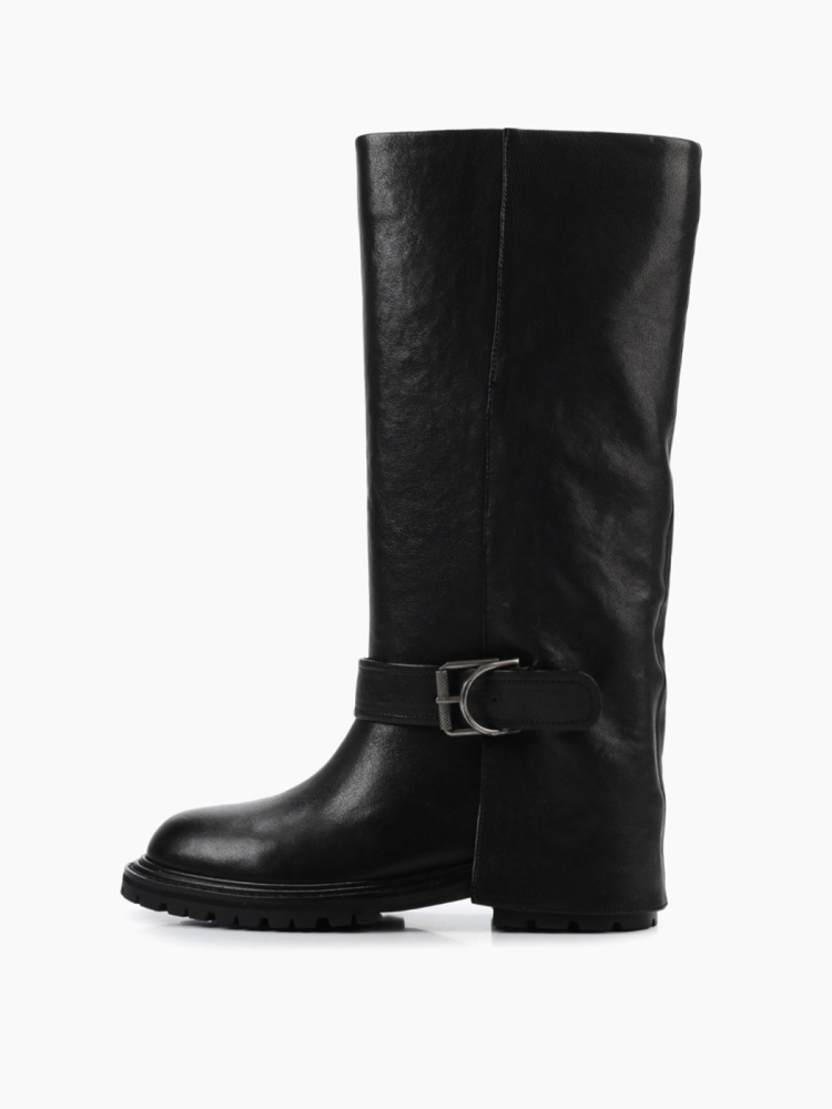 Сапоги трубы черные