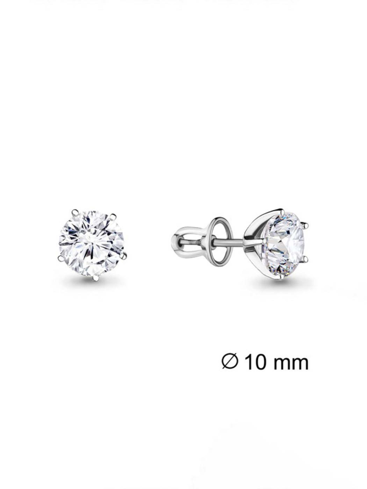 Пусеты с фианитами