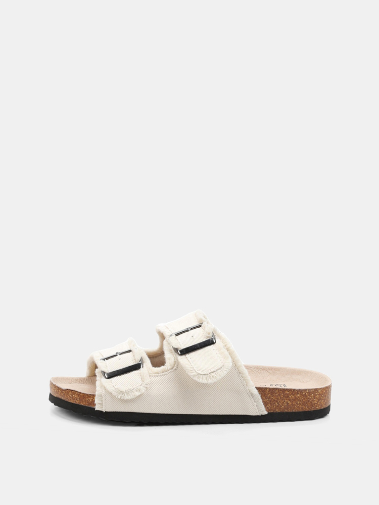 Шлепки биркенштоки из денима