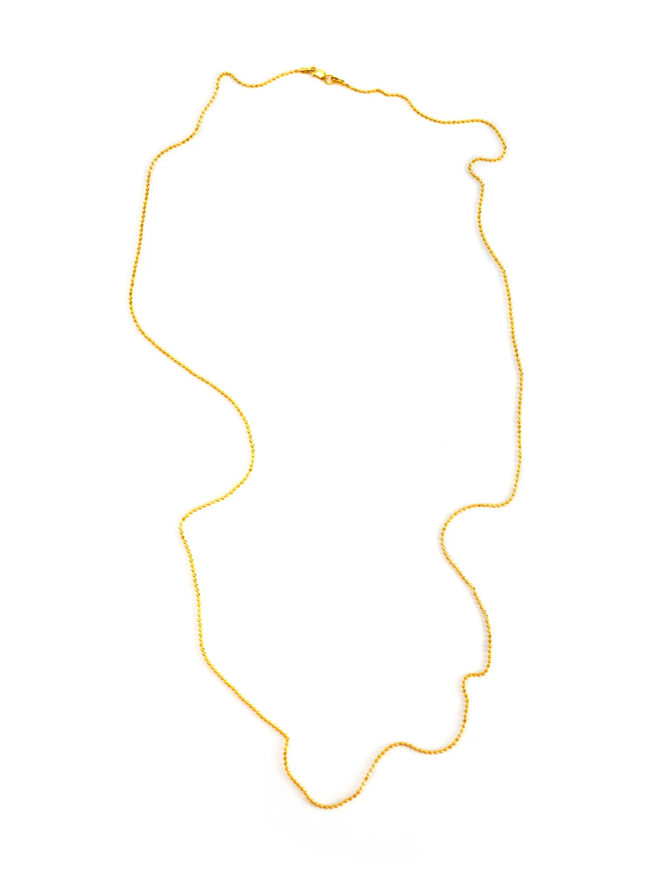 Серебряная цепочка «Пузыри» с гранями с позолотой