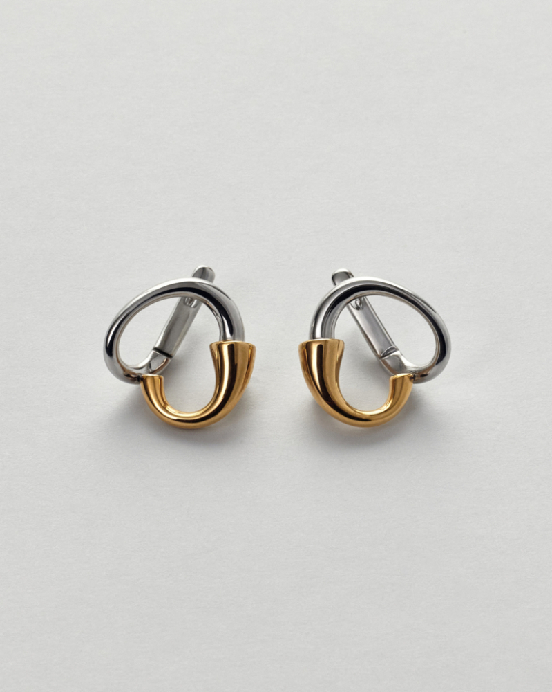 Биколорные серьги “Двойка кубков”