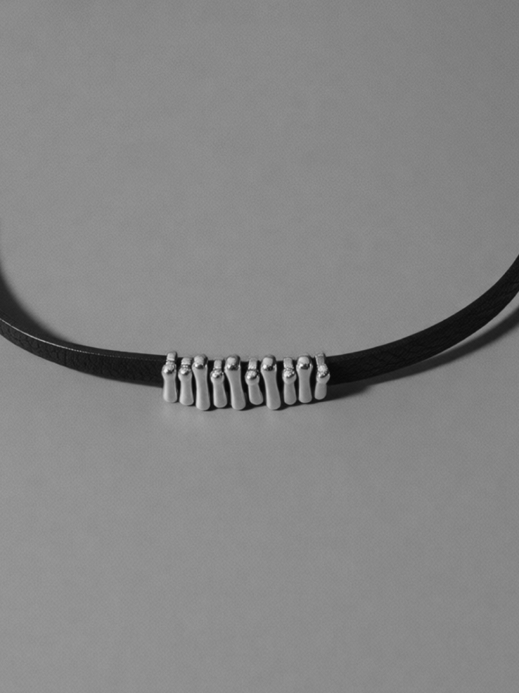 Чокер кожаный