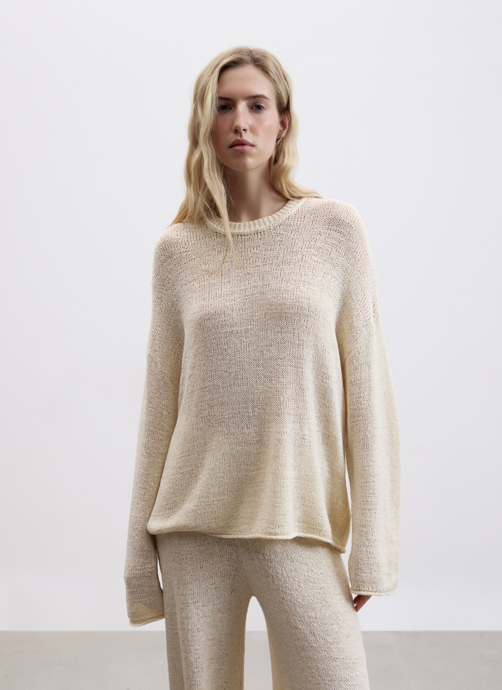 Джемпер ажурной вязки