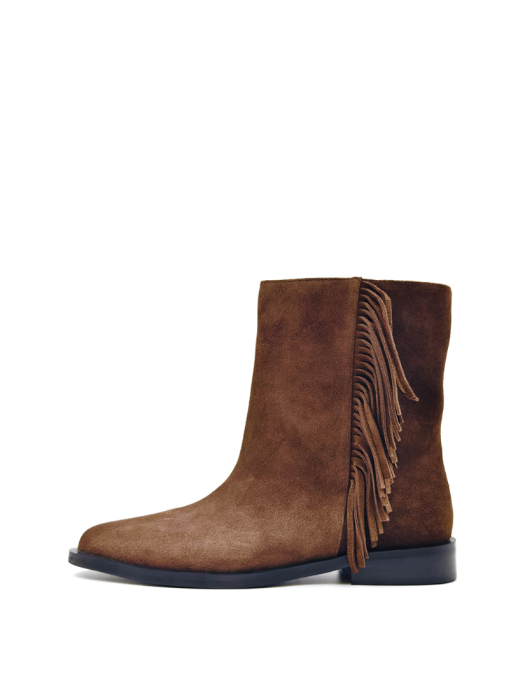 Ботинки демисезонные из натуральной замши