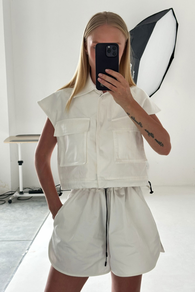 Жилет "Safari' Белый ULLA & LABEL .B