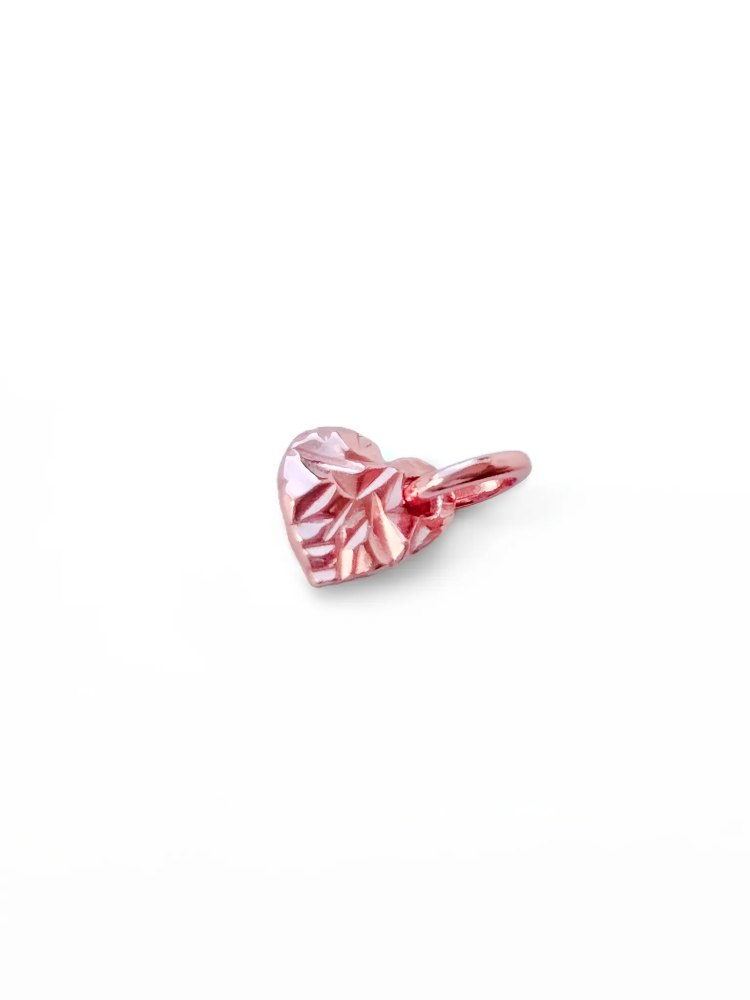 Серебряная подвеска «Сердце» (розовый)