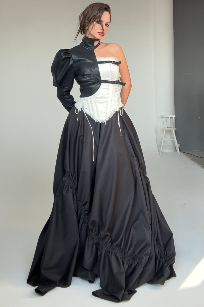 Болеро из экокожи