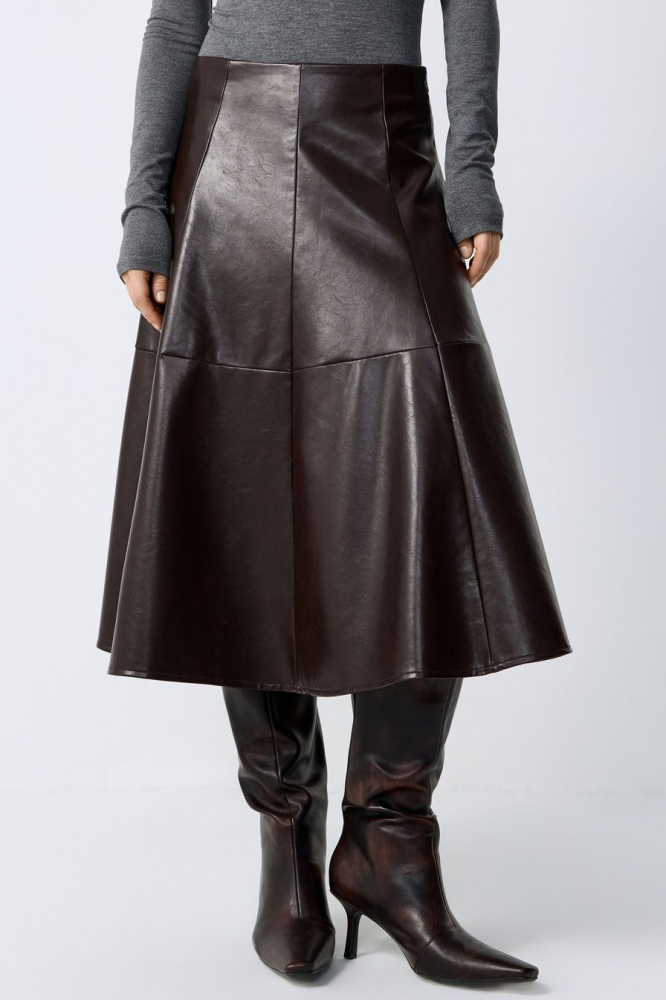 Юбка из экокожи