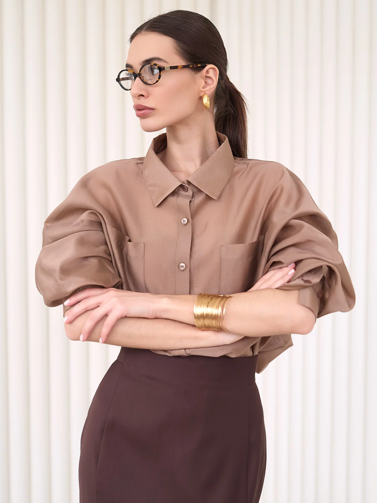 Блуза-рубашка воздушная